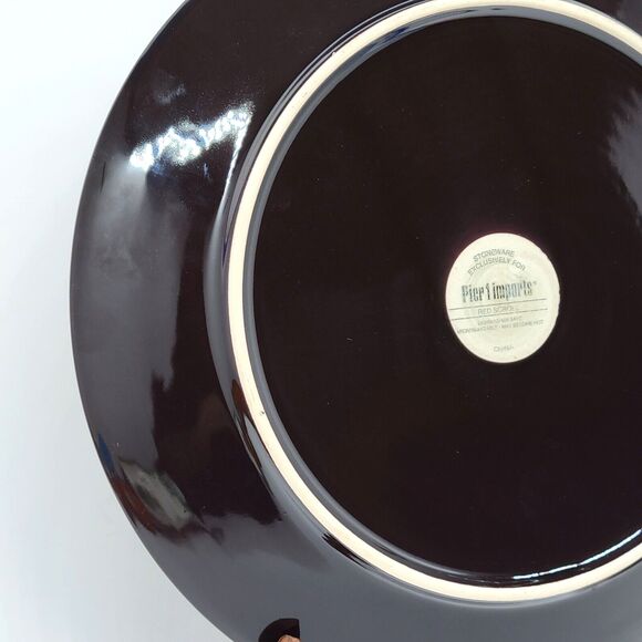 Pier 1 Red Scroll 10 3/4" Dinner Plate       2012-2016 - Picture 4 of 7